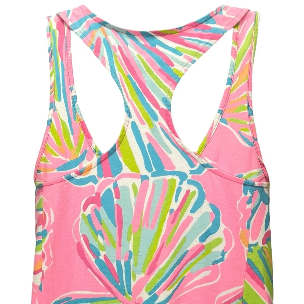 Lilly Pulitzer Women XS Multicolor Racer Back Pima‎ Cotton Casual Comfort Dress